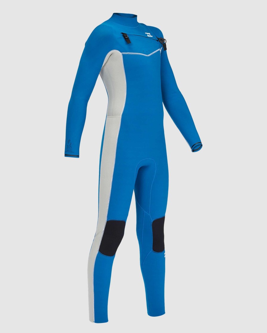 Wetsuits * | Billabong Discount Sale Boys 6-16 3/2 Revolution Steamer Wetsuit Harbor