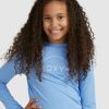 Girls * | Roxy Sale Online Girls 8-14 Beach Classics Long Sleeve Upf 50 Rash Vest Provence