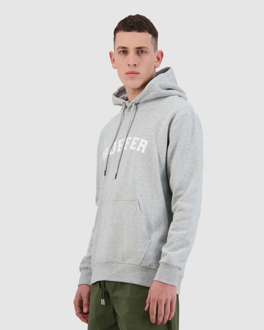 Mens * | Huffer New Arrivals True Hood/Drop Out Grey Marle