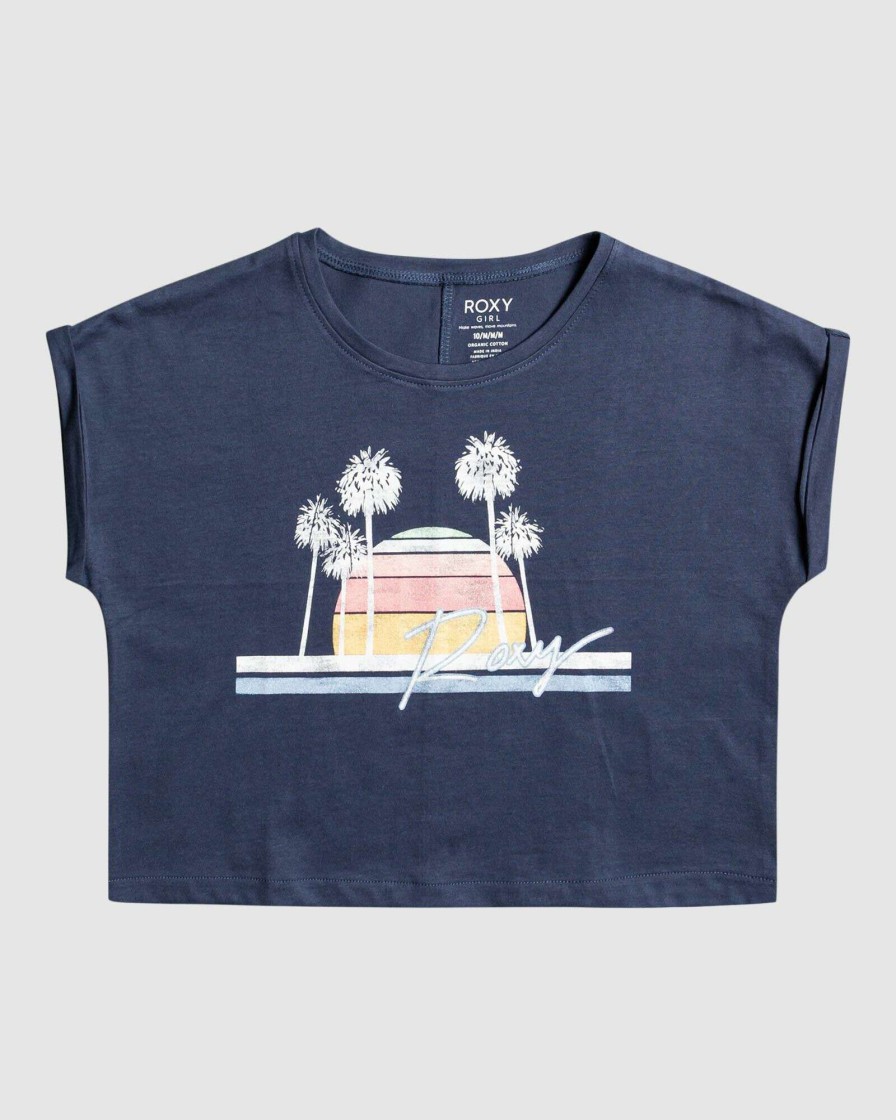 Girls * | Roxy Quick Delivery Girls 4-16 Be Good T-Shirt Mood Indigo