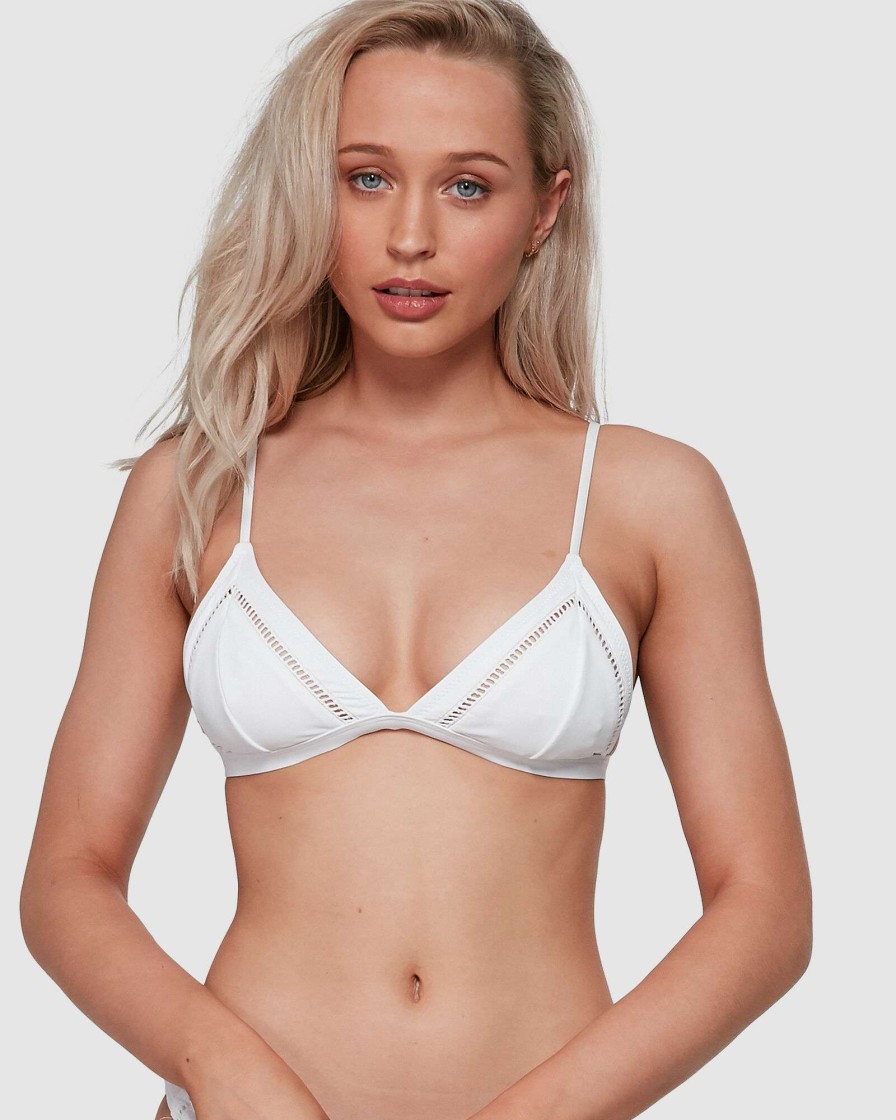 Swimwear * | Rhythm Excellent My Bralette Top White