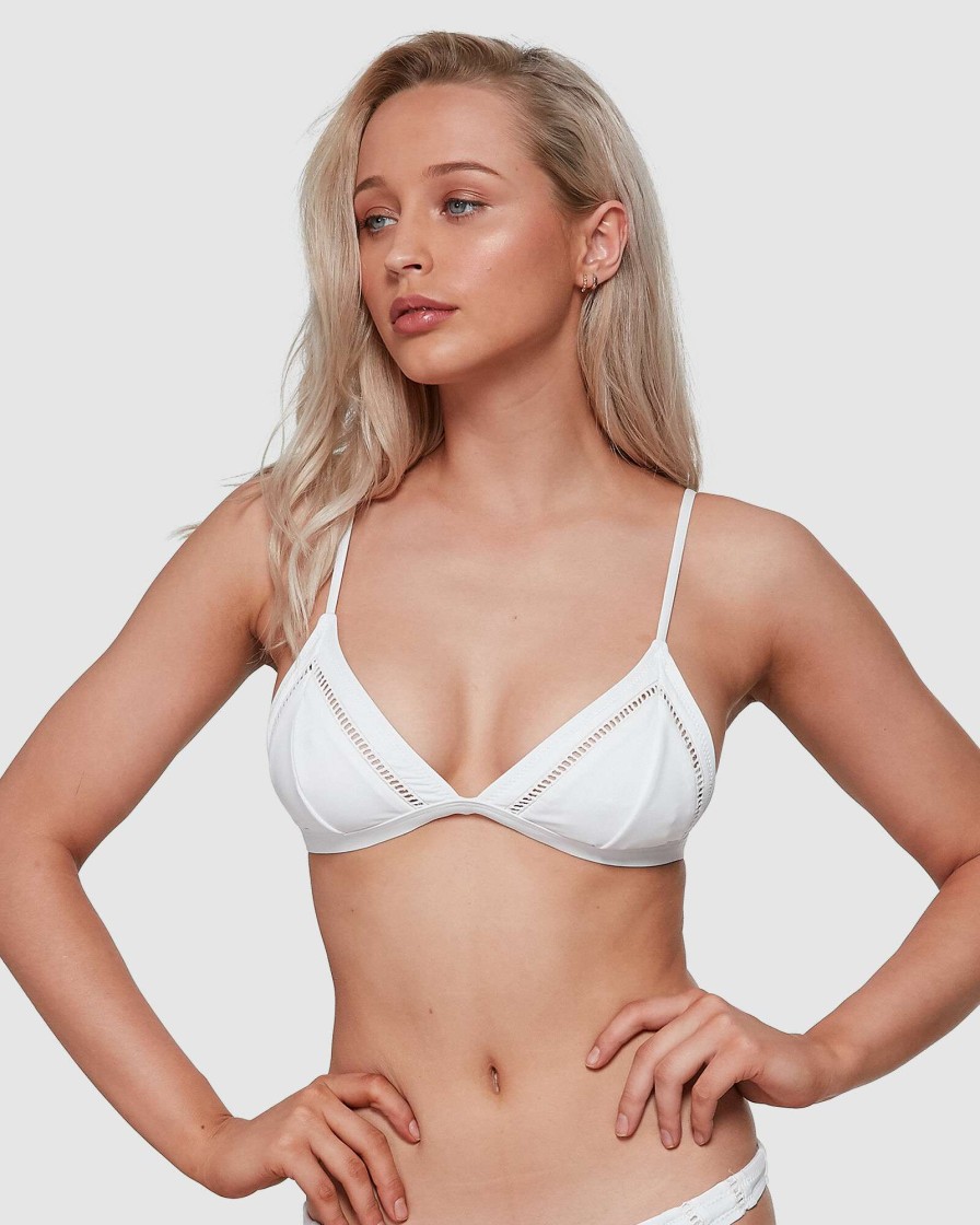 Swimwear * | Rhythm Excellent My Bralette Top White